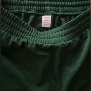 Forest green high rise basketball shorts